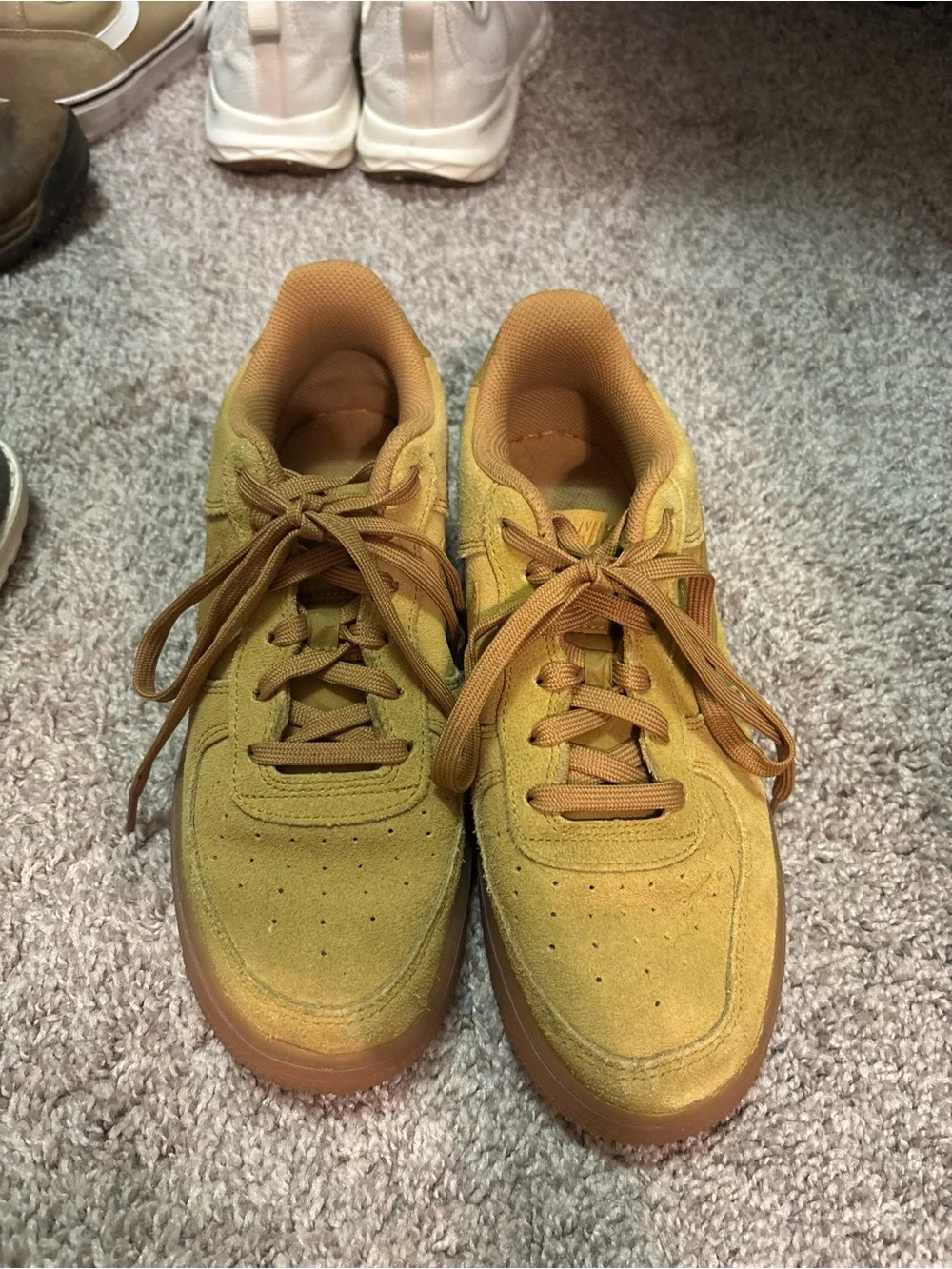 Nike Sage-Low Suede Low-Top Sneakers in Mustard Yellow